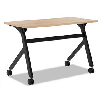 HON Multipurpose Table Flip Base Table, 48w x 24d x 29 3/8h, Wheat