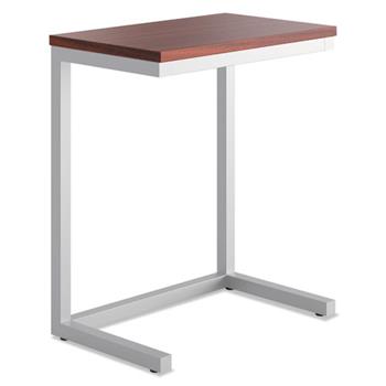 HON Occasional Cantilever Table, 24w x 15d x 20 3/4h, Chestnut/Silver