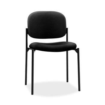 HON Scatter Stacking Guest Chair, Black Fabric
