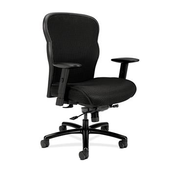 HON&#174; Wave Mesh Big And Tall Executive Chair, Knee-Tilt, Tension, Lock, Adjustable Arms, Black