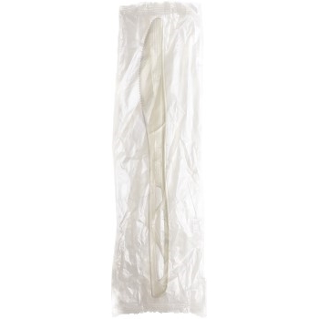 Better Earth Individually Wrapped Compostable Knives, Plastic, White, 1000 Knives/Carton