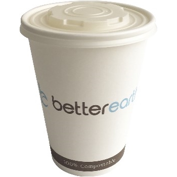 Better Earth Compostable Soup Cup, Paper, Round, 32 oz, Multicolored, 500/Carton