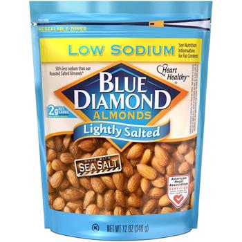 Blue Diamond Almonds, Lightly Salted, 12 oz, 6 Bags/Case
