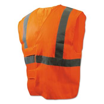 Boardwalk Class 2 Safety Vests, Standard, Orange/Silver