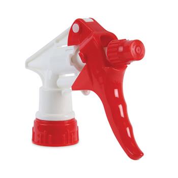 Boardwalk Trigger Sprayer 250, 9.25&quot; Tube Fits 32 oz Bottles, Red/White, 24/Carton