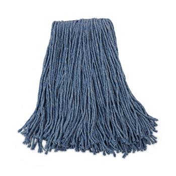 Boardwalk Mop Head, Standard Head, Cotton/Synthetic Fiber, Cut-End, #20, Blue, 12/Carton