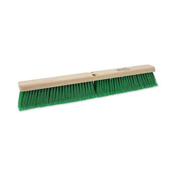 Boardwalk Floor Broom Head, 3&quot; Green Flagged Recycled PET Plastic Bristles, 24&quot; Brush