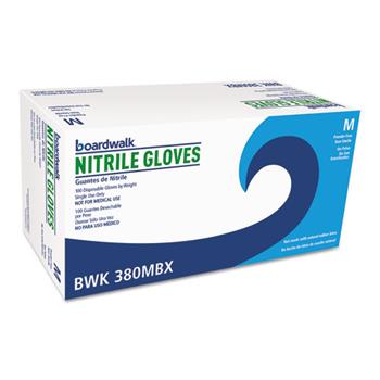 Boardwalk Disposable General-Purpose Nitrile Gloves, Medium, Blue, 4 mil, 1000/Carton