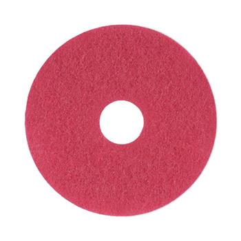 Boardwalk Buffing Floor Pads, 13&quot; Diameter, Red, 5/Carton