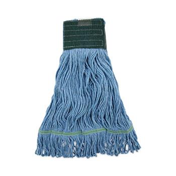 Boardwalk Mop Head, Premium Standard Head, Cotton/Rayon Fiber, Medium, Blue, 12/Carton