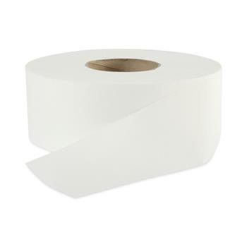 Boardwalk Jumbo Roll Toilet Paper, Septic Safe, 2-Ply, White, 3.2&quot; x 525 ft, 12 Rolls/Carton