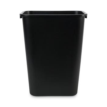 Boardwalk Soft-Sided Wastebasket, 41 qt, Plastic, Black