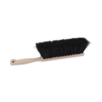 Boardwalk Counter Brush, Black Tampico Bristles, 4.5&quot; Brush, 3.5&quot; Tan Plastic Handle