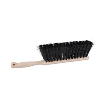 Boardwalk Counter Brush, Black Polypropylene, 4.5&quot; Brush, 3.5&quot; Tan Plastic Handle