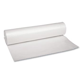Boardwalk Low Density Repro Can Liners, 45 gal, 1.1 mil, 40&quot; x 46&quot;, Clear, 10 Bags/Roll, 10 Rolls/Carton