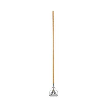 Boardwalk Quick Change Metal Head Wooden Mop Handle, Junior, 0.88&quot; dia x 54&quot;, Natural