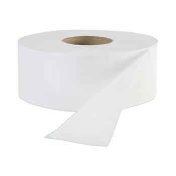 Boardwalk JRT Jr. Toilet Paper, Jumbo, Septic Safe, 1-Ply, White, 3.3&quot; x 2,000 ft, 12/Carton