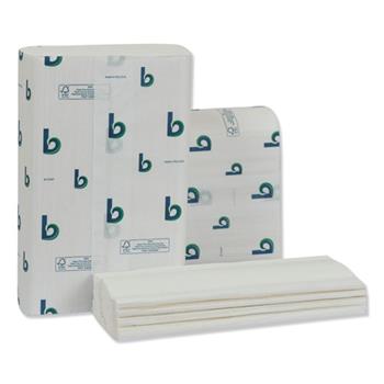 Boardwalk Structured Multifold Towels, 1-Ply, 9 x 9.5, White, 250/Pack, 16 Packs/Carton