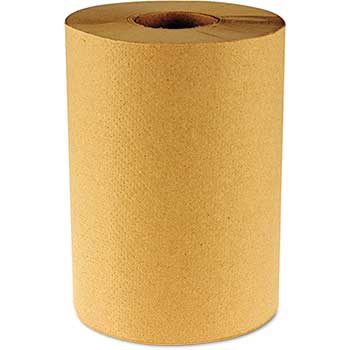 Alliance Paper Hard Wound Roll Towel, 1-Ply, Kraft, 8.00&quot; x 800&#39;, 6 RL/CS
