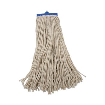 Boardwalk Mop Head, Economical Lie-Flat Head, Cotton Fiber, 20 oz, White, 12/Carton