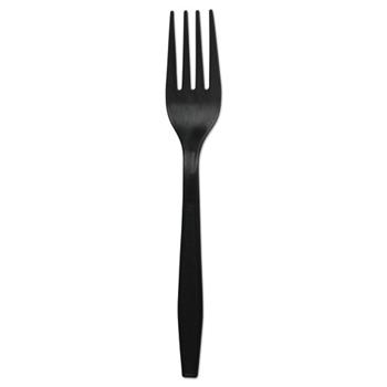 Boardwalk Forks, Heavy Weight, Plastic, Black, 1000 Forks/Carton