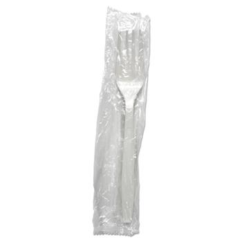 Boardwalk Individually Wrapped Forks, Heavy Weight, Plastic, White, 1000 Forks/Carton