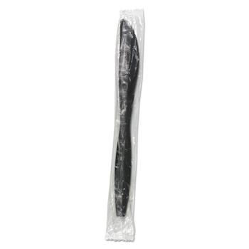 Boardwalk Individually Wrapped Knives, Heavy Weight, Plastic, Black, 1000 Knives/Carton