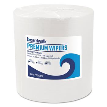 Boardwalk Hydrospun Wipers, 10 x 13, White, 1,100/Roll