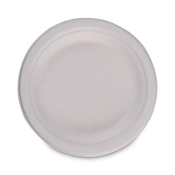 Boardwalk Round Dinner Plates, Bagasse, 6&quot;, White, 1000 Plates/Carton