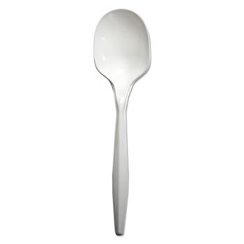 Boardwalk Soup Spoon, Medium Weight, Plastic, White, 1000 Soup Spoons/Carton