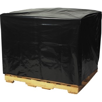 LADDAWN Pallet Covers, 51 in x 49 in x 73 in, 2 Mil, Black, 55/Roll