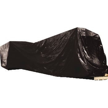 LADDAWN Poly Sheeting, 12 ft x 100 ft, 4 Mil, Black, 1/Roll