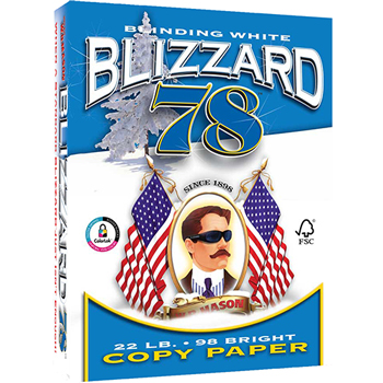 Blizzard™ 78 Extra Bright &amp; Heavy Copy Paper, 98 Bright, 22 lb., 8 1/2 x 11, White, 500/RM