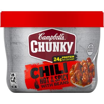 Campbell’s Chunky Firehouse Hot and Spicy Chili, 15.25 oz, 8/Case