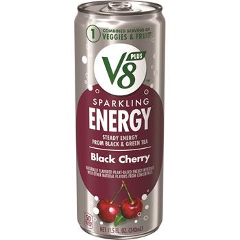 V8 Black Cherry Energy Drink, 11.5 fl oz, 12/Case