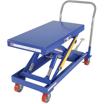Vestil Hydraulic Elevating Cart, Single Scissor, Steel, 20&quot; x 40&quot;, 2000 lb. Capacity