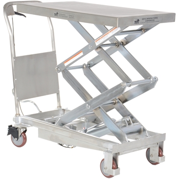 Vestil Hydraulic Elevating Cart, Partially Stainless Steel, 20&quot; x 35 1/2&quot;