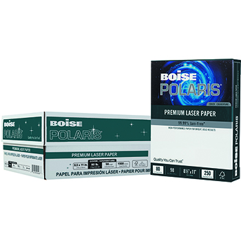 Boise POLARIS&#174; Premium Laser Cover, 98 Bright, 80 lb., 8 1/2 x 11, White, 1500/CT