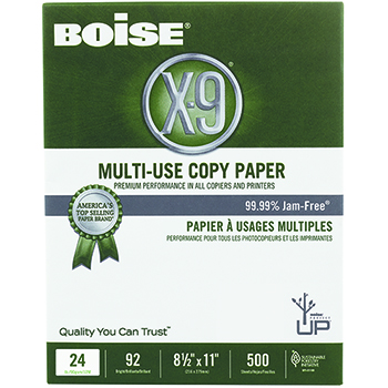Boise Multi-Use Copy Paper, 92 Bright, 24 lb, 8.5&quot; x 11&quot;, White, 500 Sheets/Ream