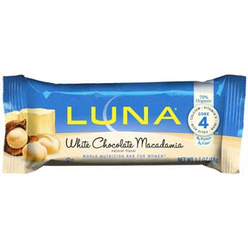 LUNA Bar White Chocolate Macadamia, 1.69 oz., 15/BX
