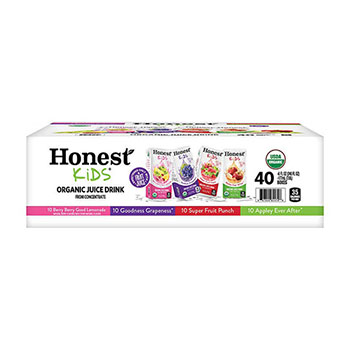 Honest Kids Organic Fruit Juice Drink Boxes Variety Pack, 6 oz, 40 Count