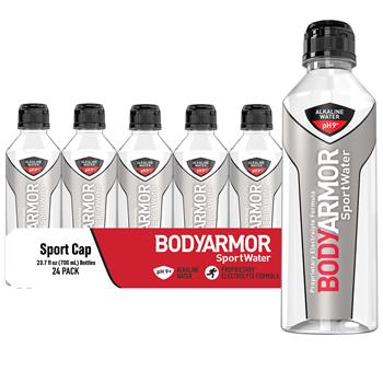 Body Armor SportWater, Alkaline Water, 23.7 oz., 24/Case