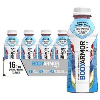Body Armor LYTE Sports Drink, Blueberry Pomegranate, 16 oz., 12/Pack