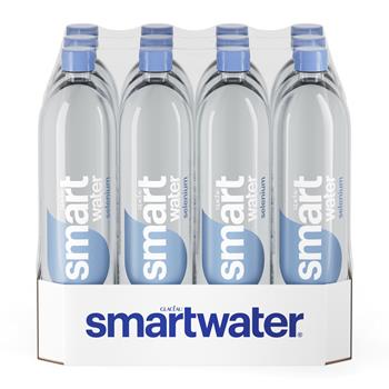 Smartwater Antioxidant Vapor Distilled Water, 1 Liter, 12/PK