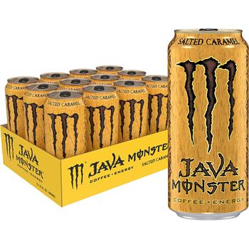 Java Monster Java Monster, Salted Caramel flavor, Coffee plus Energy Drink, 15 oz., 12/Pack