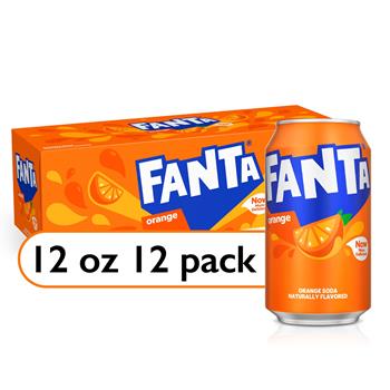 Fanta Orange Soda, 12 oz. Can, 12/PK