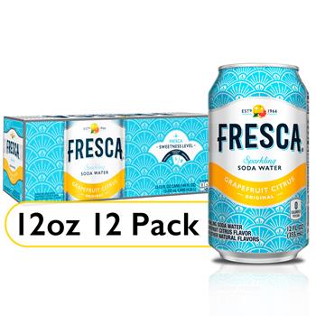 Fresca Citrus Flavored Soda, 12 oz. Can, 12/PK