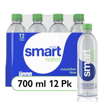 Smartwater Cucumber Lime Vapor Distilled Water, 23.7  oz., 12/PK