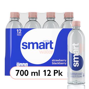 Smartwater Strawberry Blackberry Vapor Distilled Water, 23.7  oz., 12/PK