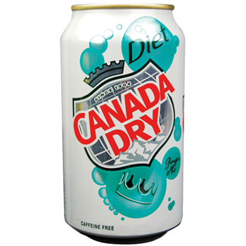 Canada Dry Diet Ginger Ale, 12 oz. Can, 12/PK
